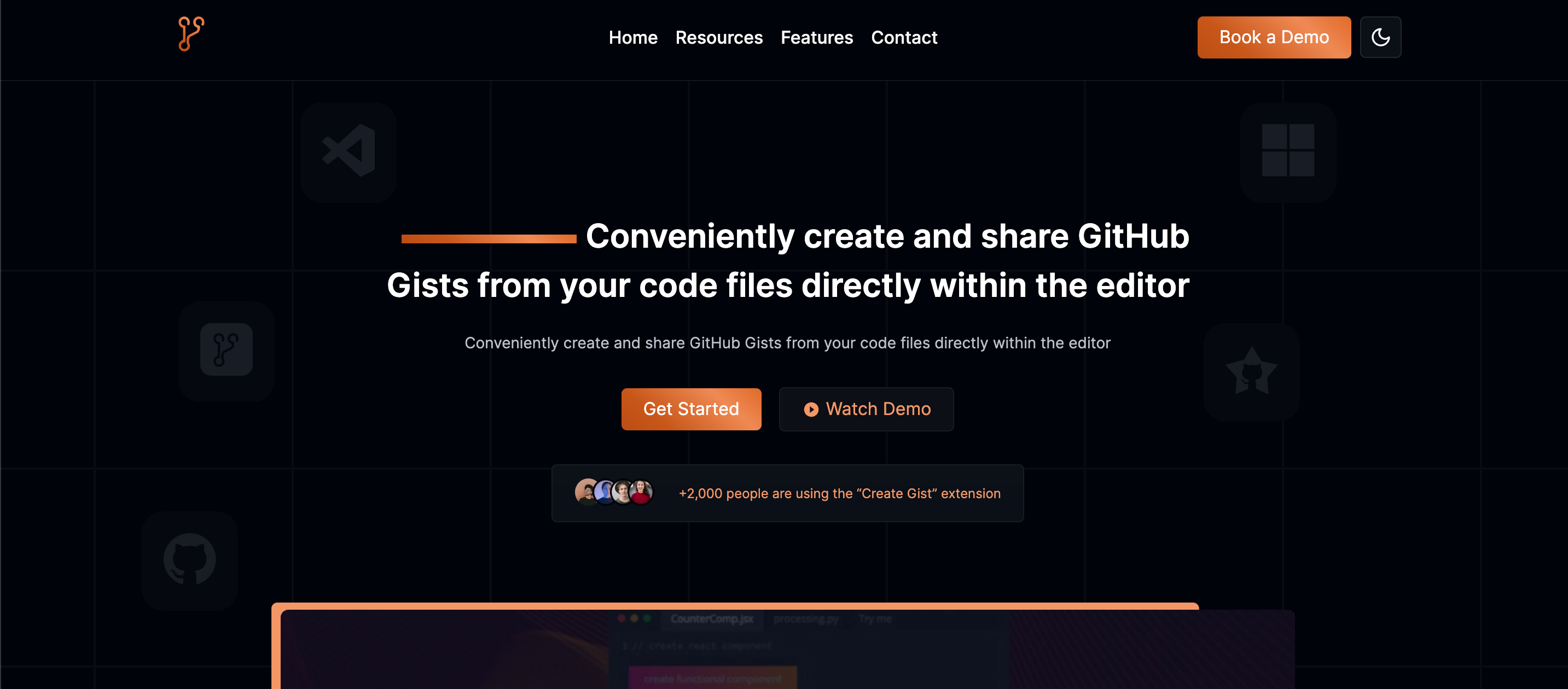 Code to Gist